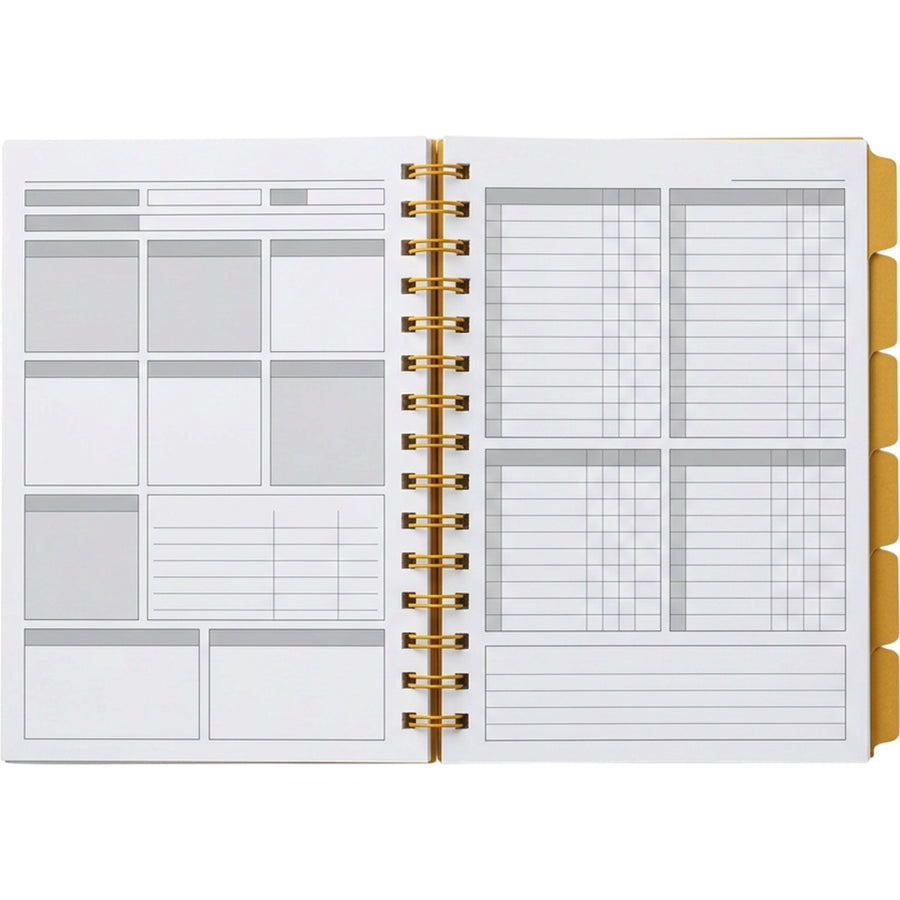 Pureboro A5 Undated Project Planner 180 Pages Cobalt and Mustard