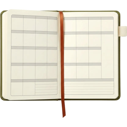 Pureboro A6 Undated Pocket Planner 144 Pages Olive and Cream - Product view