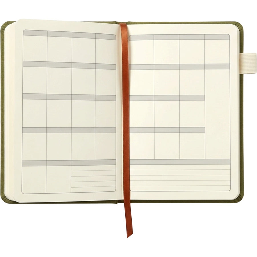Pureboro A6 Undated Pocket Planner 144 Pages Olive and Cream